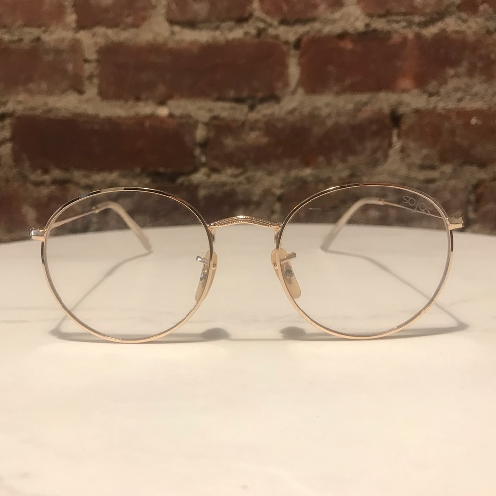 Round Wire Frame Gold Glasses